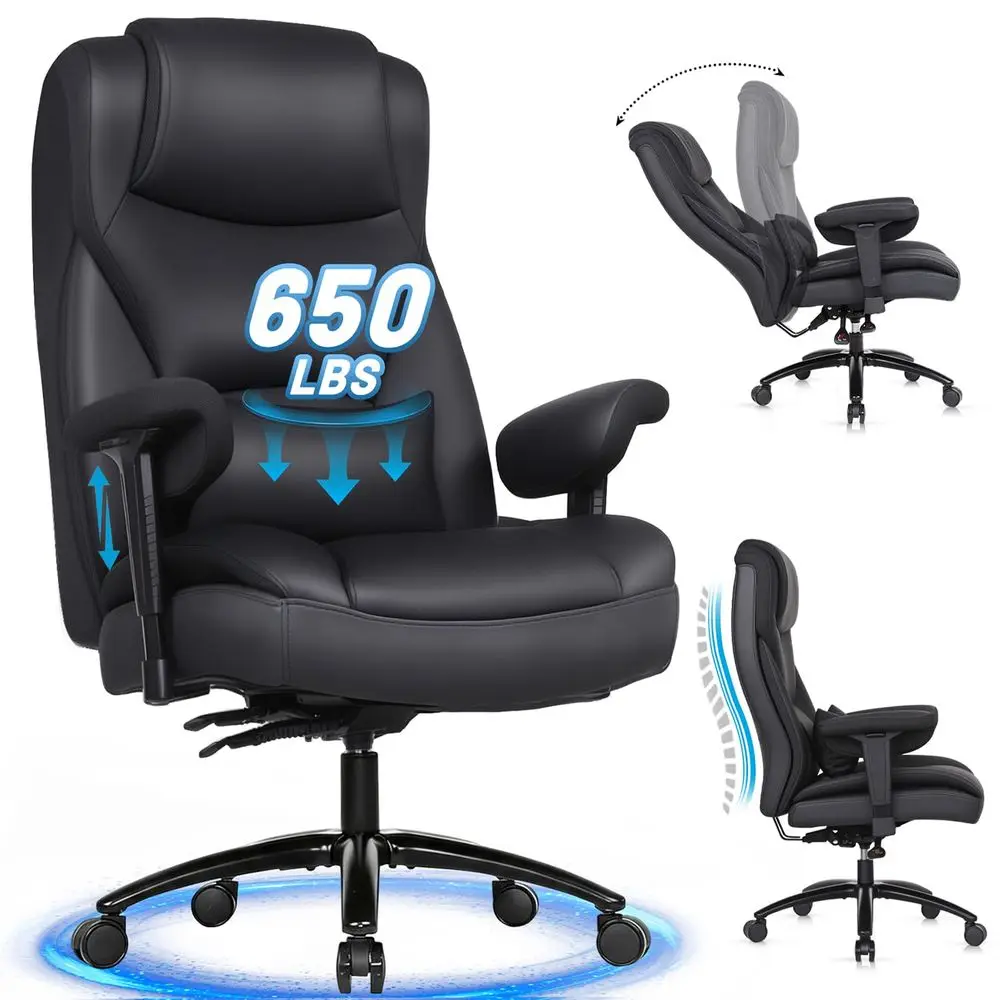 

Massage Office Chair with Footrest, High Back Ergonomic Desk Chair with Adjustable Headrest, 3D Armrests, 2D Lumbar Heated Shia