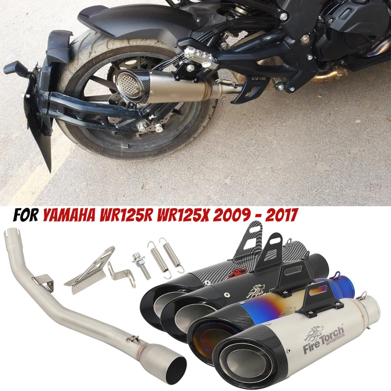 

Для YAMAHA WR125R WR125X WR 125R 125X 125 2009-2017 выхлопная система мотоцикла Escape Moto средняя трубка соединительная труба глушитель