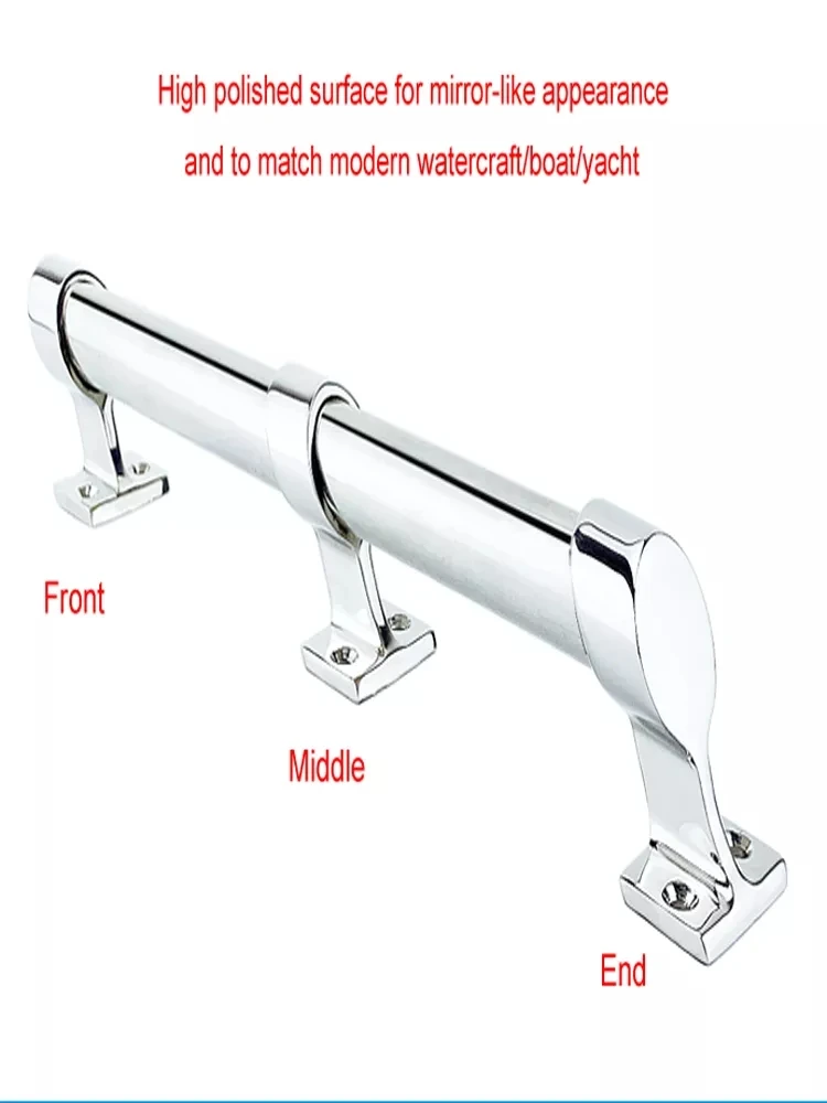 25mm Angles 316 Aço Inoxidável Barco Mão Rail Montagem Marine Railing Suporte Bracket Tube Stanchion Hardware Yacht Acessórios