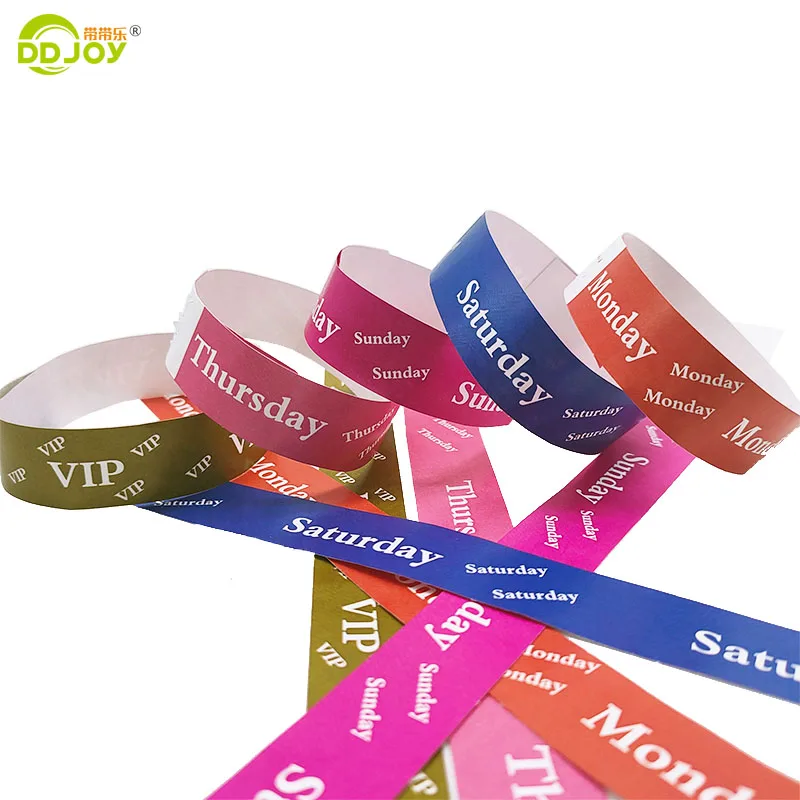 100pcs Waterproof Tyvek Wrist Band ,Disposiable Tickets Ientification Bracelets for Party ,Paper Wristbands for Events