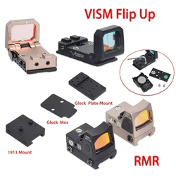 Trijicon RMR VISM Flip Up Red Dot Sight Scope VISM Flip Dot Pro Optical Reflex Collimator Riflescope For Glock 17 1913 20mm Rail