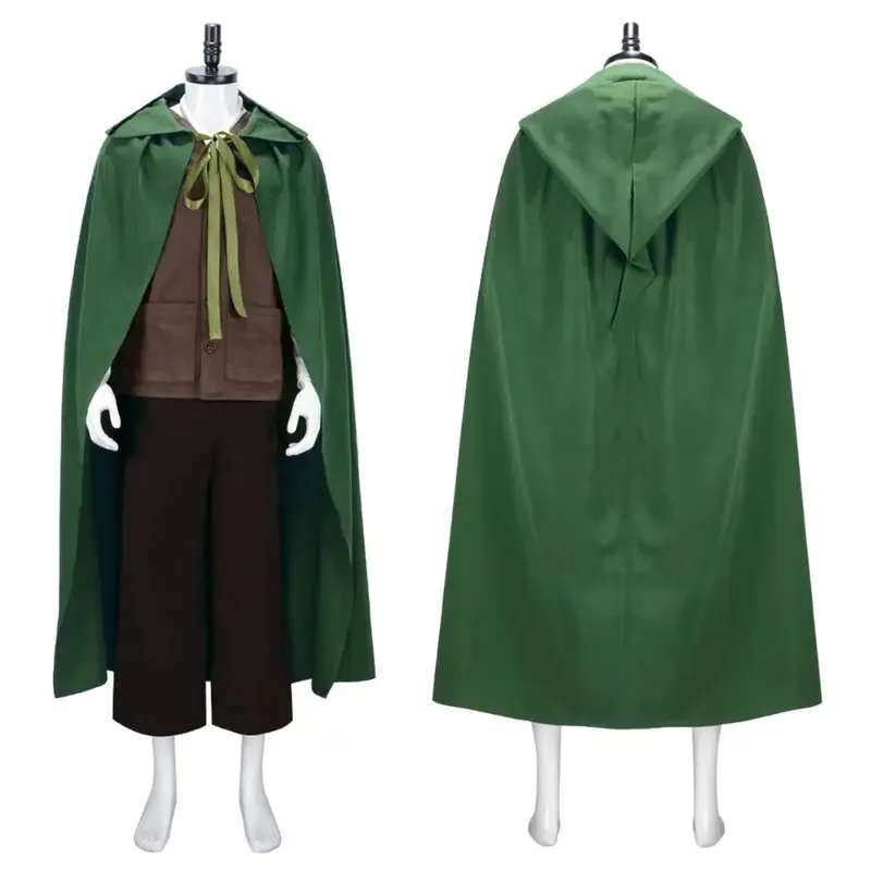 

The Lord Cosplay of The Rings Frodo Baggins Cosplay Fantasia Costume Disguise for Men Clothes Cloak Halloween Carnival Suit