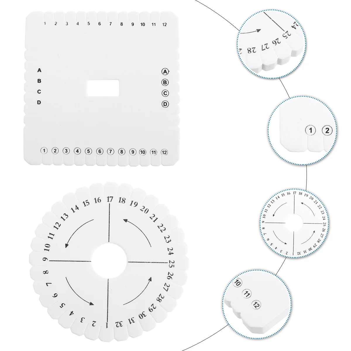 2 Stück Schnur web scheibe Draht webstuhl DIY Handwerk Werkzeug Stricks chale Armband Herstellung Werkzeuge Handbuch Quadrat