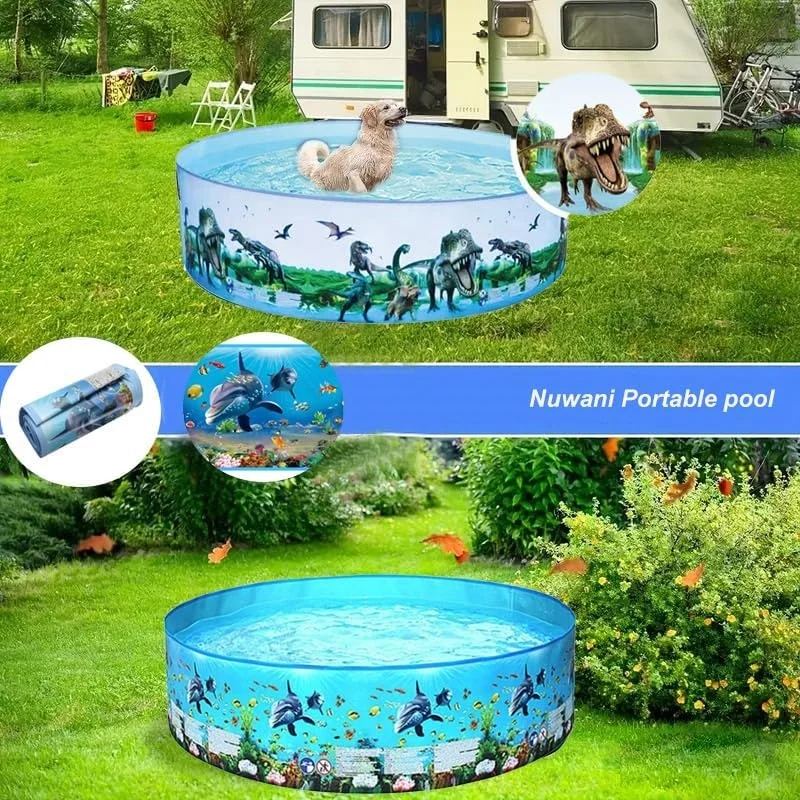 Children\'s Game Pool Non-inflatable Foldable Pool Large Outdoor Family Round Swimming Pool Home Swimming Pool Pool Accessories