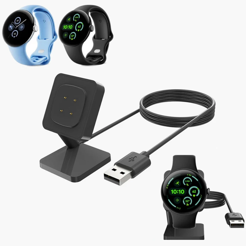 

Настольная подставка, зарядное устройство, USB-кабель для зарядки, док-станция, держатель адаптера для зарядки для Google Pixel Watch 3/2 Smart Watch3 Watch2, аксессуары