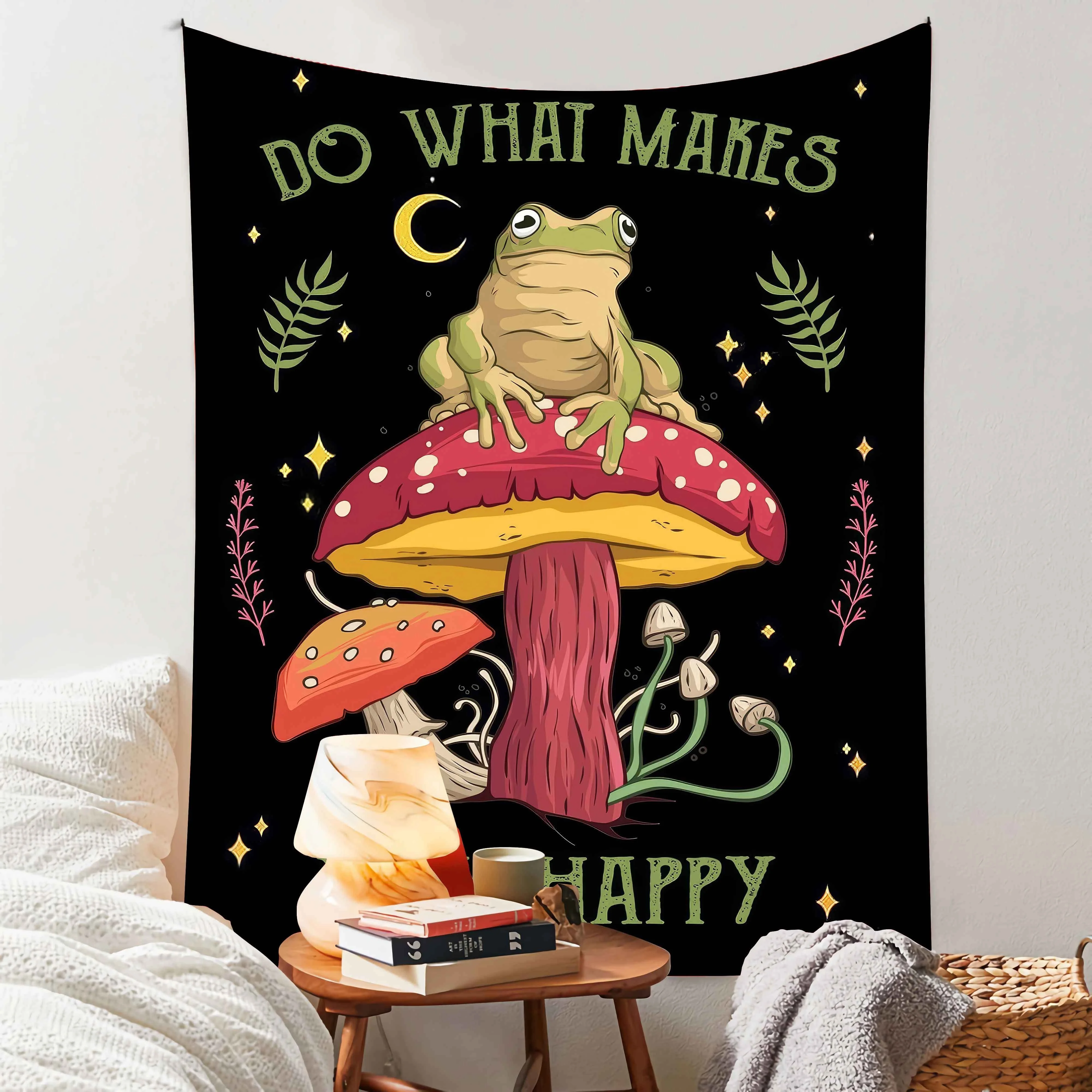 Frog and Mushroom Tapestry