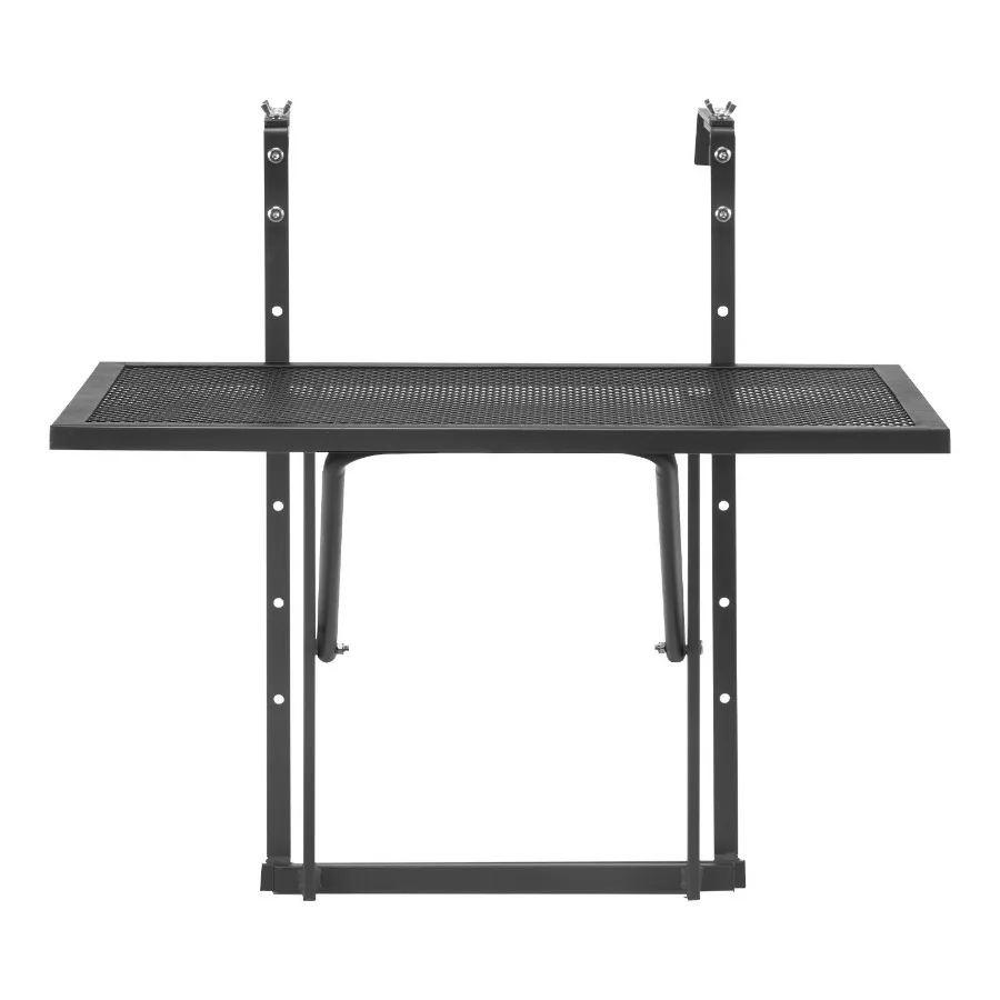 

Подвесной стол для балкона, металлический складной балконный перила 19 x 24 дюйма, барный стол для балкона на открытом воздухе для перил, 5 уровней