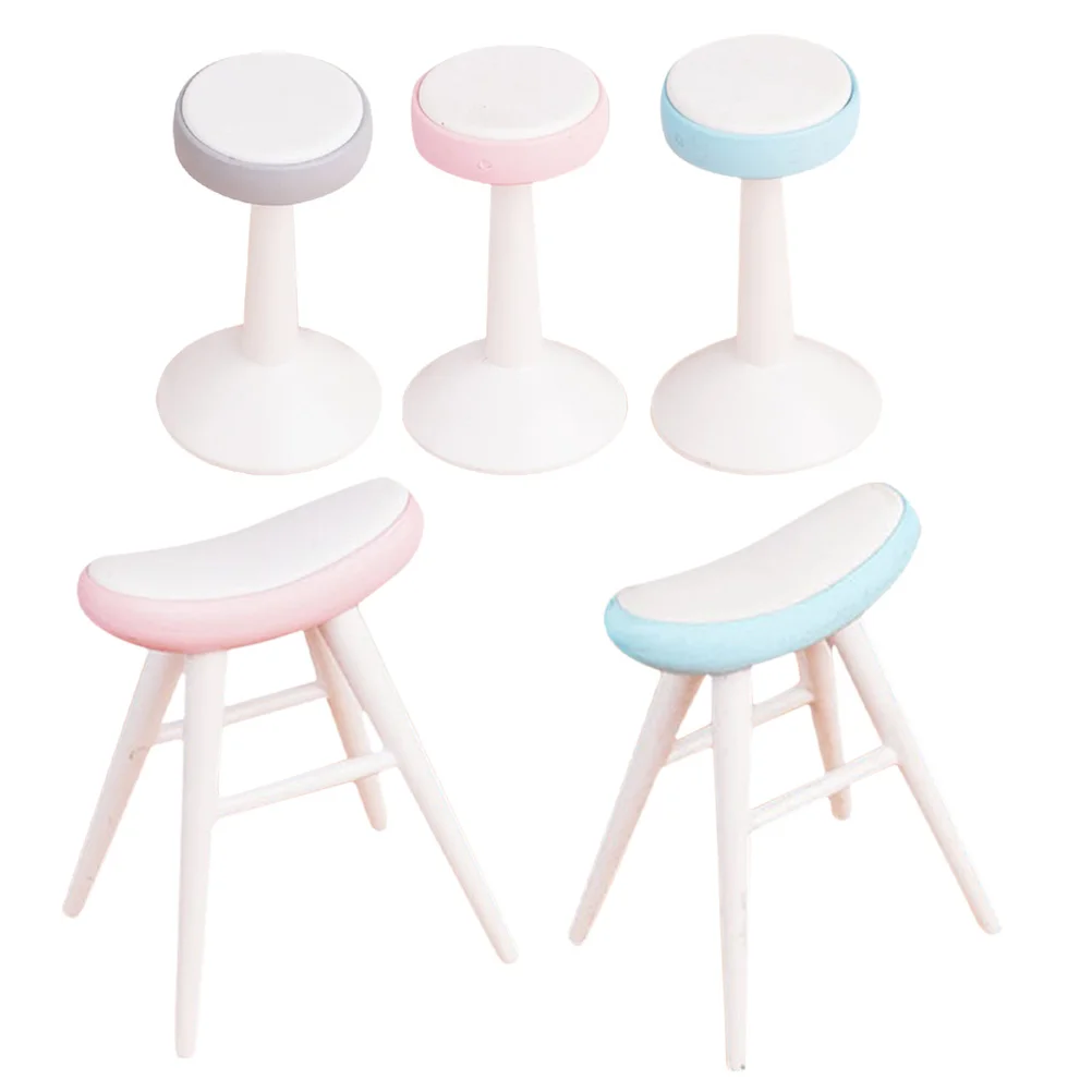 

5Pcs Tiny Plastic Chair for DIY Dollhouse Micro Landscape Realistic Decor Miniature Plastic Chair for DIY Dollhouse Scene Props