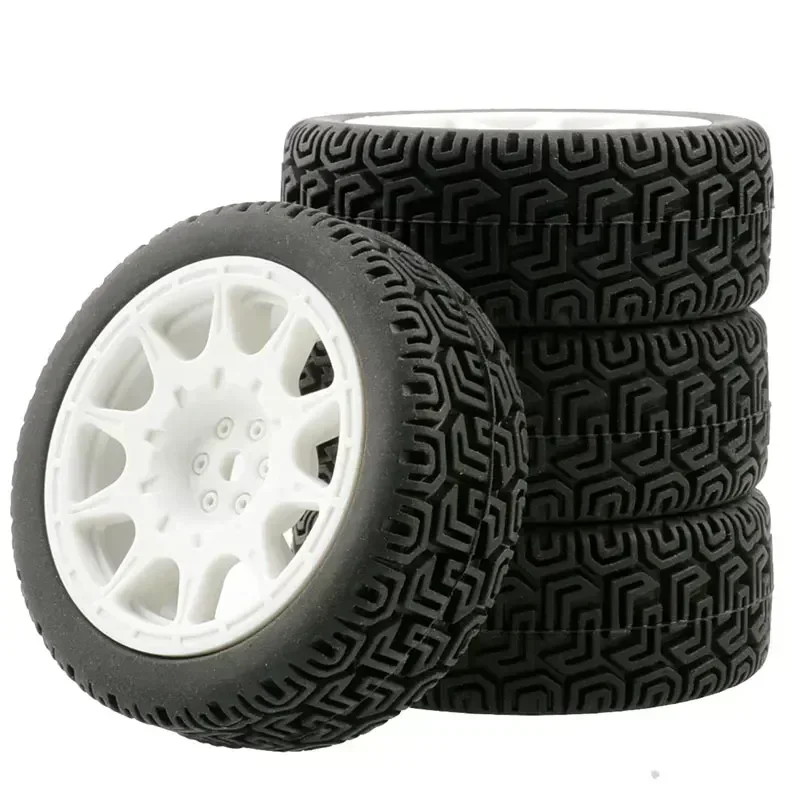 4 قطعة RC سيارة 66 مللي متر المطاط الإطارات ل WLtoys 144001 و 1/18 1/16 1/10 RC عربات التي تجرها الدواب الزاحف على/الطرق الوعرة قطع غيار السيارات استبدال