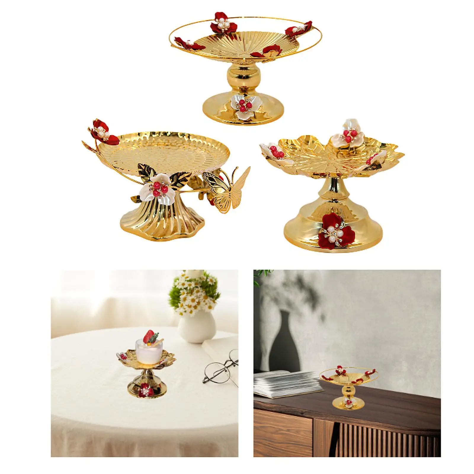 Bol de service pour fruits, bol décoratif vintage, plateau de service rond polyvalent pour la maison, la salle à manger, la cuisine, le comptoir