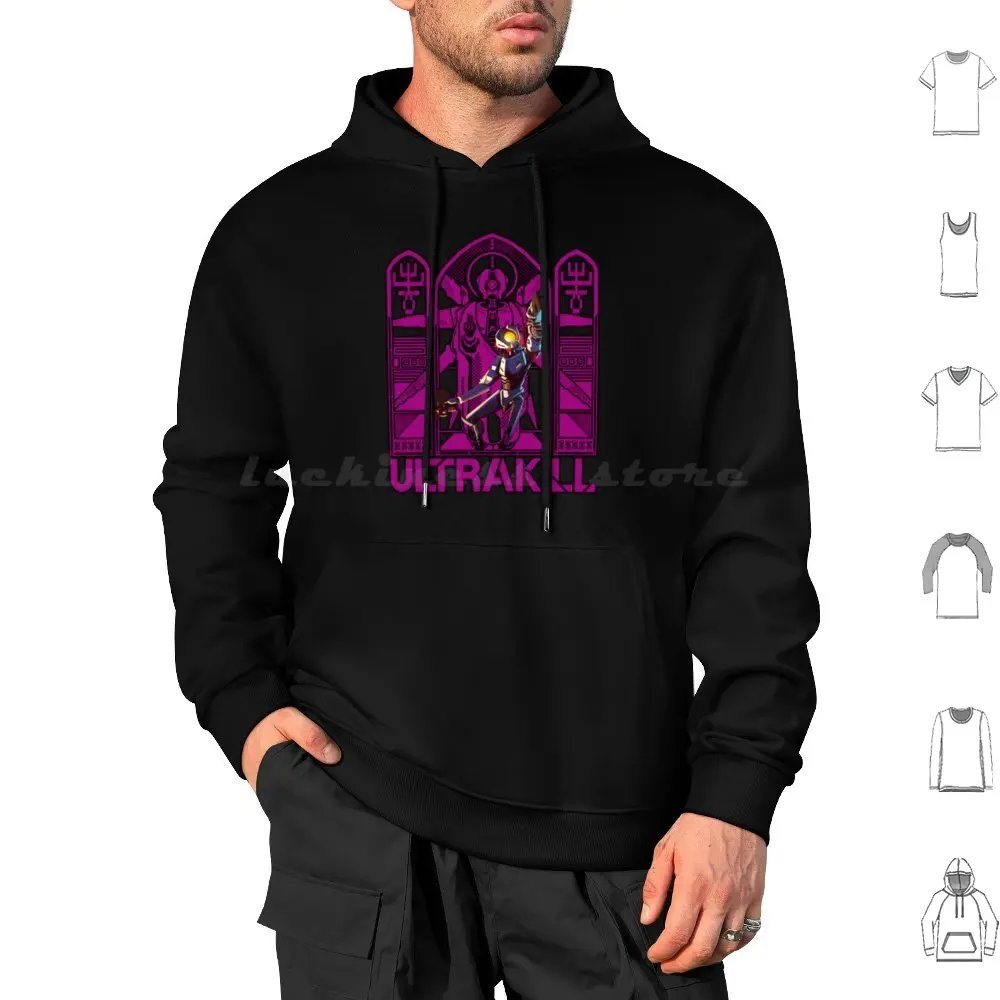 Ultrakill Classic Hoodie cotton Long Sleeve Game V1 Memes Animes Gabriel