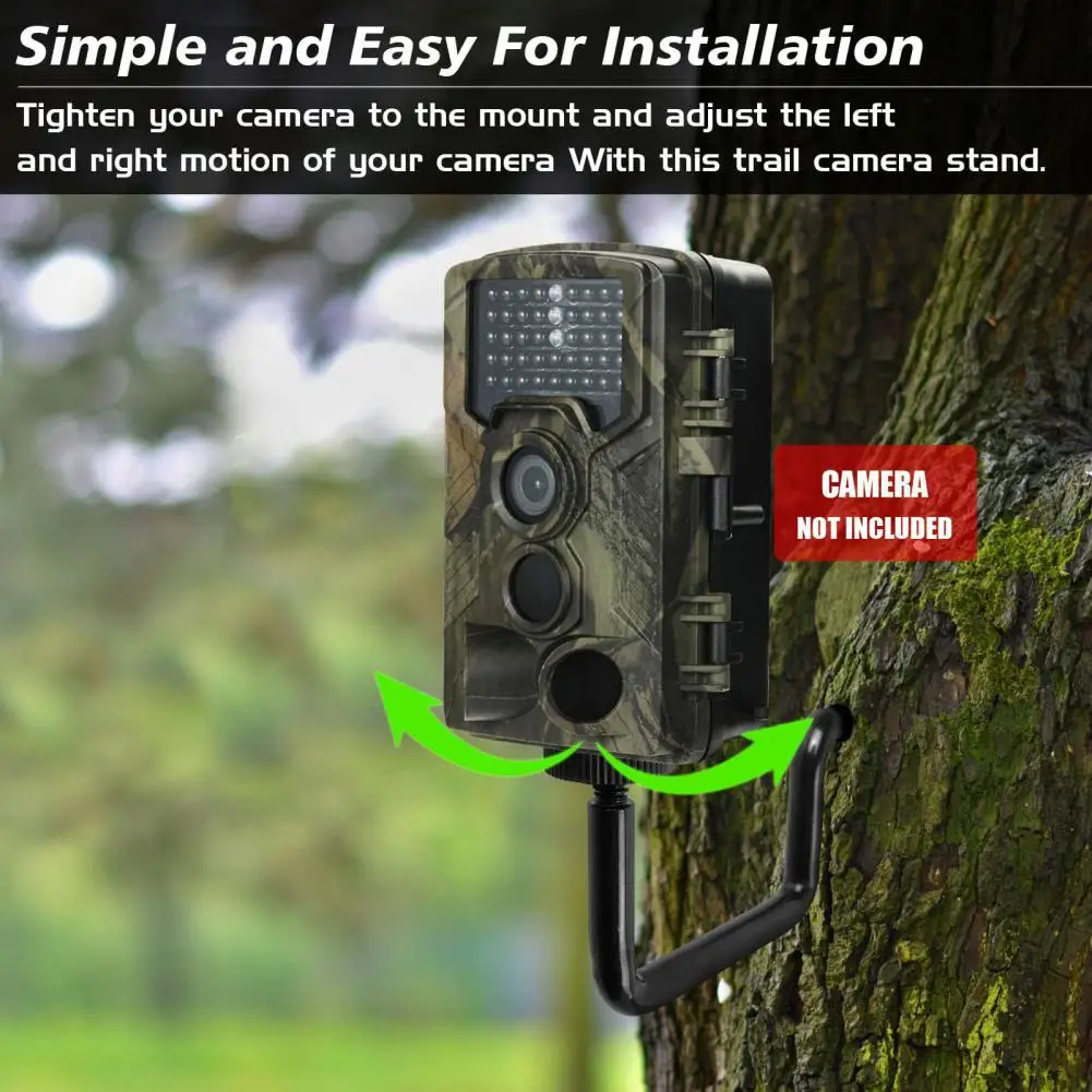 Stable Trail Camera Mount Durable Iron Art Tree Mount for Trail Cameras Easy Installation Bracket for Hunting Strong Screw