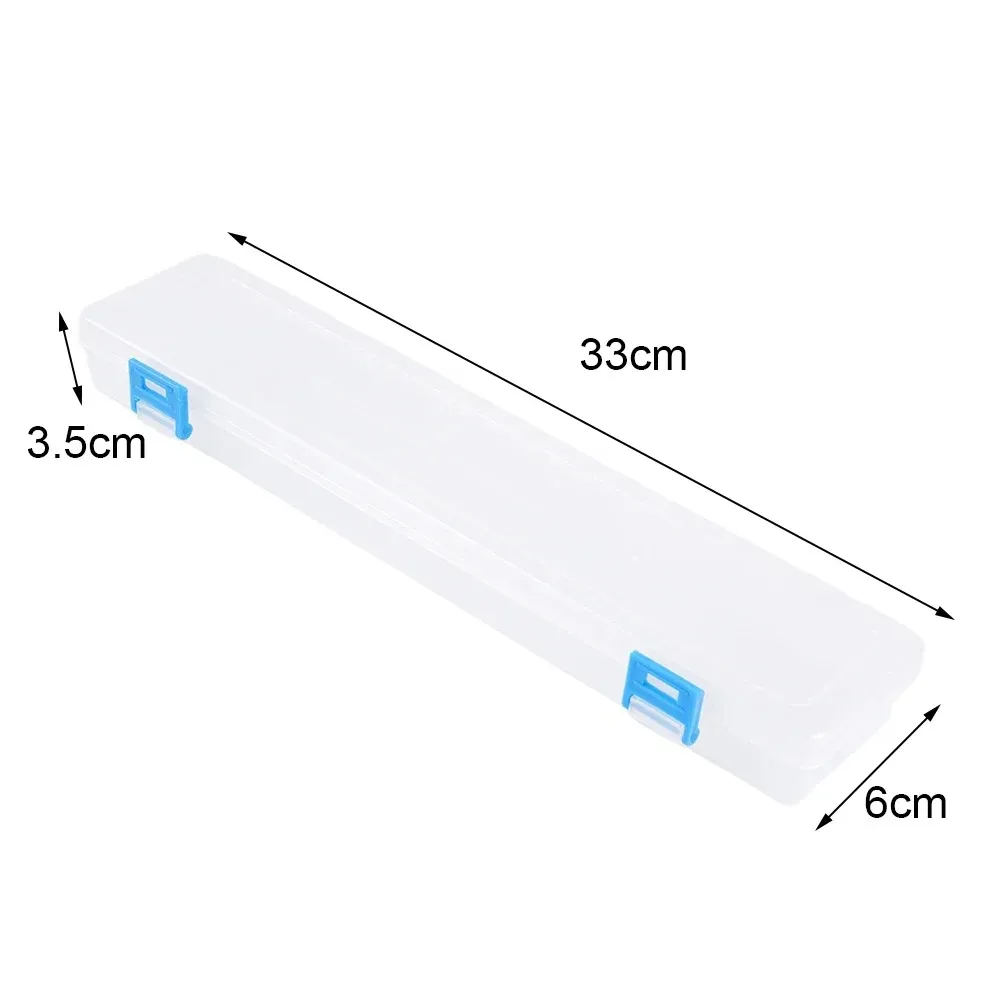 1Pc White 33x7x3.5cm Plastic Storage Box Multifunctional Organizer for Painting Drawing Sewing Hand Tools Brushes Pens Pencils