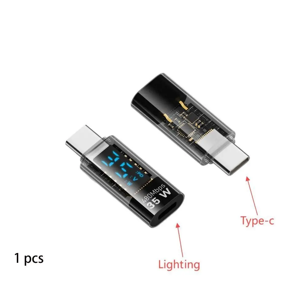 

PD 140W USB-C Adapter 8K 60HZ Digital LED Display for iOS Converter Aluminium Alloy Smart Chip Power Meter Tester Mobile Phone