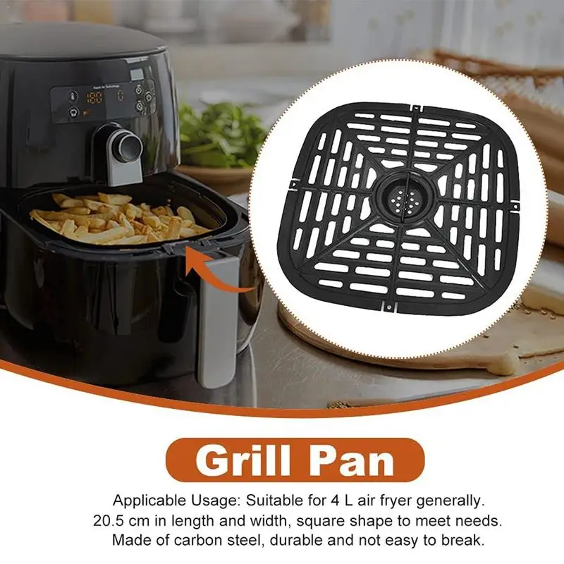 Air Fryer Tray Air Fry Tray For Oven Non-Stick Air Fry Tray For Oven 7Qt For Steak French Fries Pizza Fried Vegetables