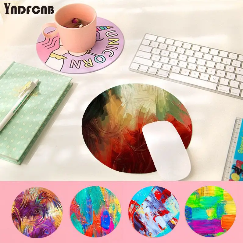 

Colorful Abstract Oil Painting Rubber Small Office Computer Desk Mat Table Keyboard Big Mouse Pad Laptop Cushion Desk Play Mats