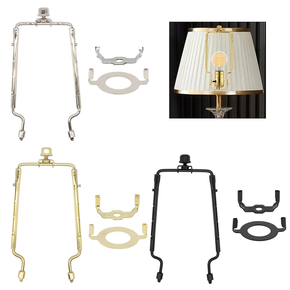 

2 шт., держатель арфы для лампы, 7-10 дюймов, регулируемая подставка для арфы, комплект светильников, базовый комплект для E26, рамка для цоколя лампы, кронштейн для абажура