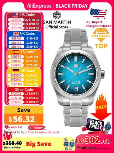 San Martin 36mm 39mm 42mm SN0144 JianZhan Gada reloj Miyota 9015 diseño Original vestido chino hombres relojes mecánicos automáticos