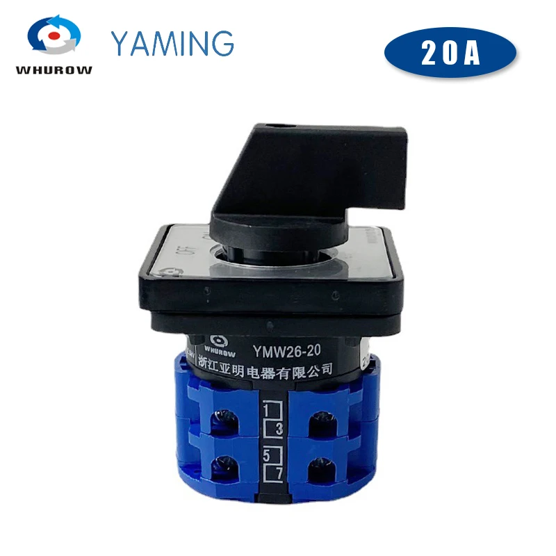 YMW26-20A Universal Power Cut Off 690V Two Poles Rotation Combination Control Circuit Rotary Cam Switch