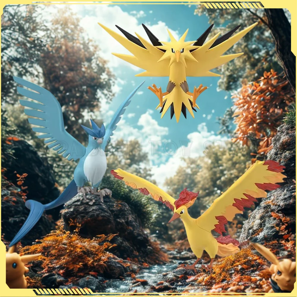 

Articuno Moltres Zapdos Action Figure - The World Legend Of The Elves Cute Legendary Bird Model Collectible Decorate Toys Gifts