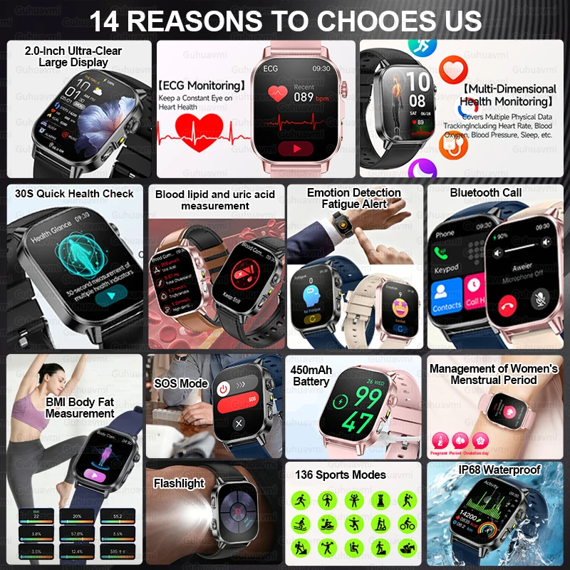 여성 프리미엄 건강 스마트워치 AMOLED 스크린 EC - Smartwatch Premium Watches For Women 리뷰 및 가격