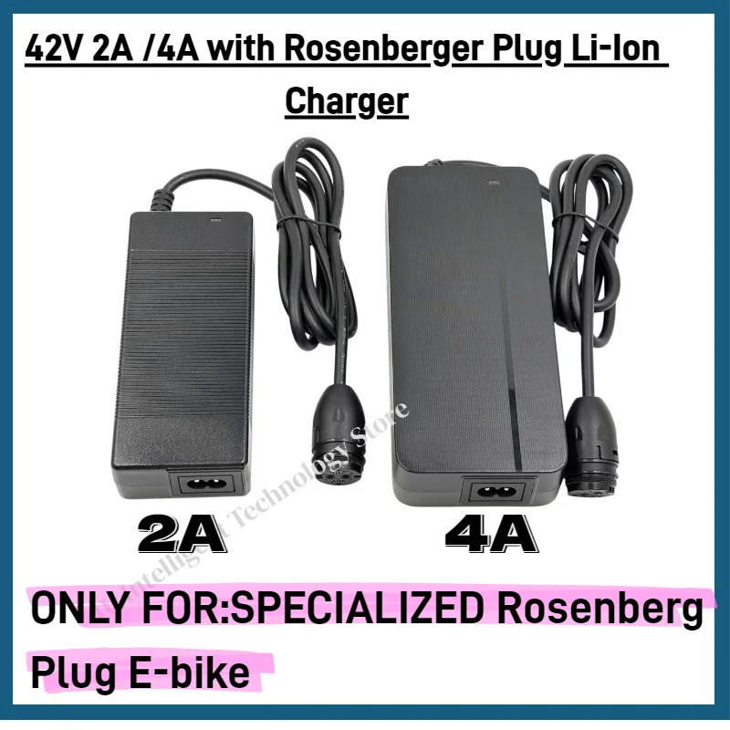 

Elecrun 42V 4A /2A Electric Bike Charger Compatible with Specialized Turbo Como 36V RoPd 6-Pin Li-Ion Battery - E-bike charger