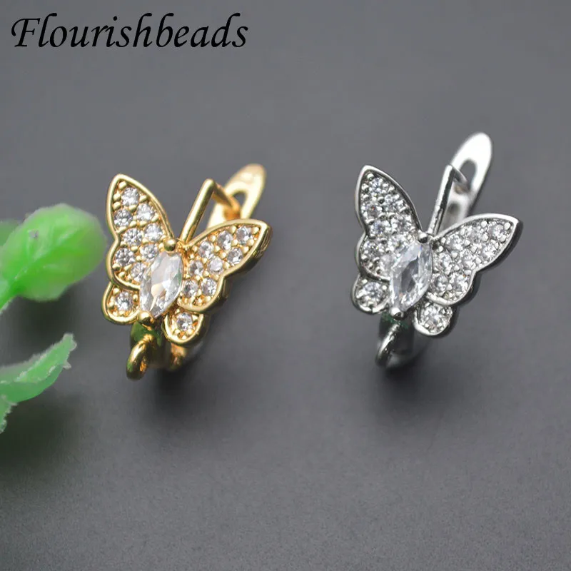 Crochets de boucles d'oreilles en forme de papillon, Anti-décoloration, sans Nickel, Shvenzy pour boucles d'oreilles pendantes faites à la main, fournitures de résultats de bijoux, 30 pièces/lot