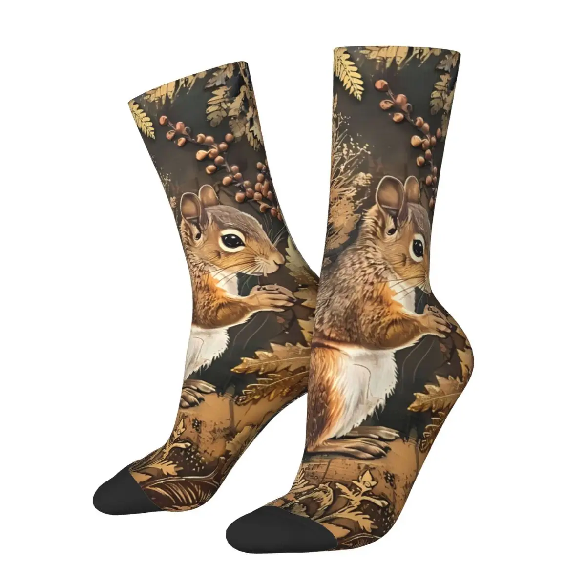 Squirrel Sock Printed Man Polyester