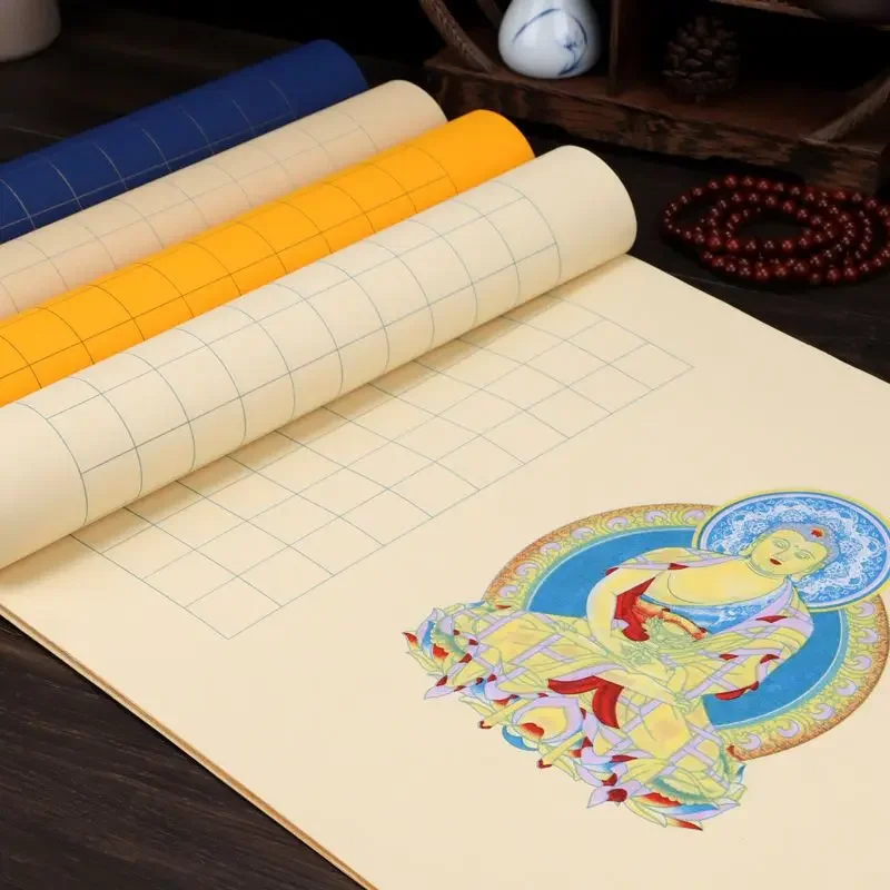 Batik Calligraphy Work Xuan Paper Buddhist Scripture Small Regular Script Rice Paper Buddhist Handwriting Practice Xuan Paper