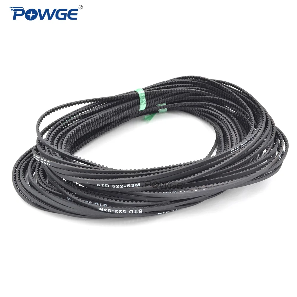 POWGE WRC Car Racing Sakura D4 D3 S3M-255/351/411/447/507/510/513/516/519/522/540/552/750mm Front Timing Belt Drift Racing car