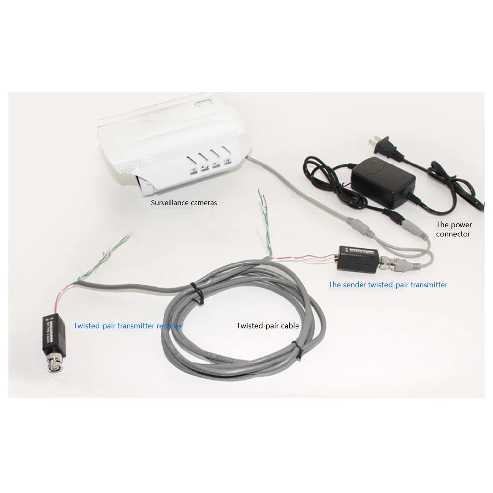 HFES 5 ペア 8MP BNC ビデオバランコネクタ伝送ツイストペアトランスミッター Cctv ケーブルサポート HD 8MP AHD/CVI/TVI カメラ