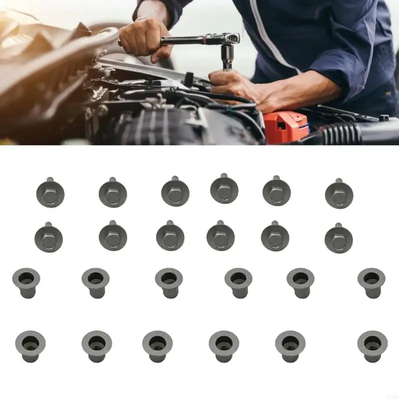 M76E-Seitenstufen-Montage-Hardware-Set 68044460AA, Stahl-Trittbrettbolzen und Gewindeeinsatzsatz für fahrzeugspezifische – Detail 2