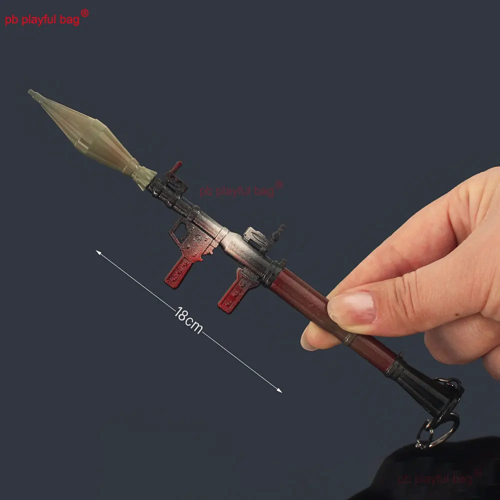 18cm odpinany PRG7 wyrzutnia rakiet Model stop mały pistolet brelok zabawka wisiorek figurki dzieci prezenty dekoracje HG370