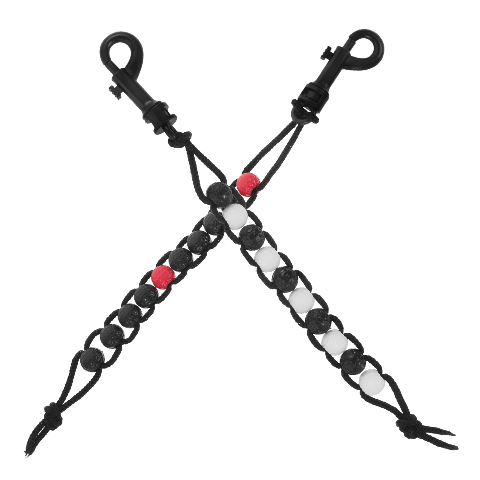 

2Pcs Wrist Golf Score Counter Beads Bracelet BlackWhiteBlackRed Golfing Training Tool Stroke Counter Accessories