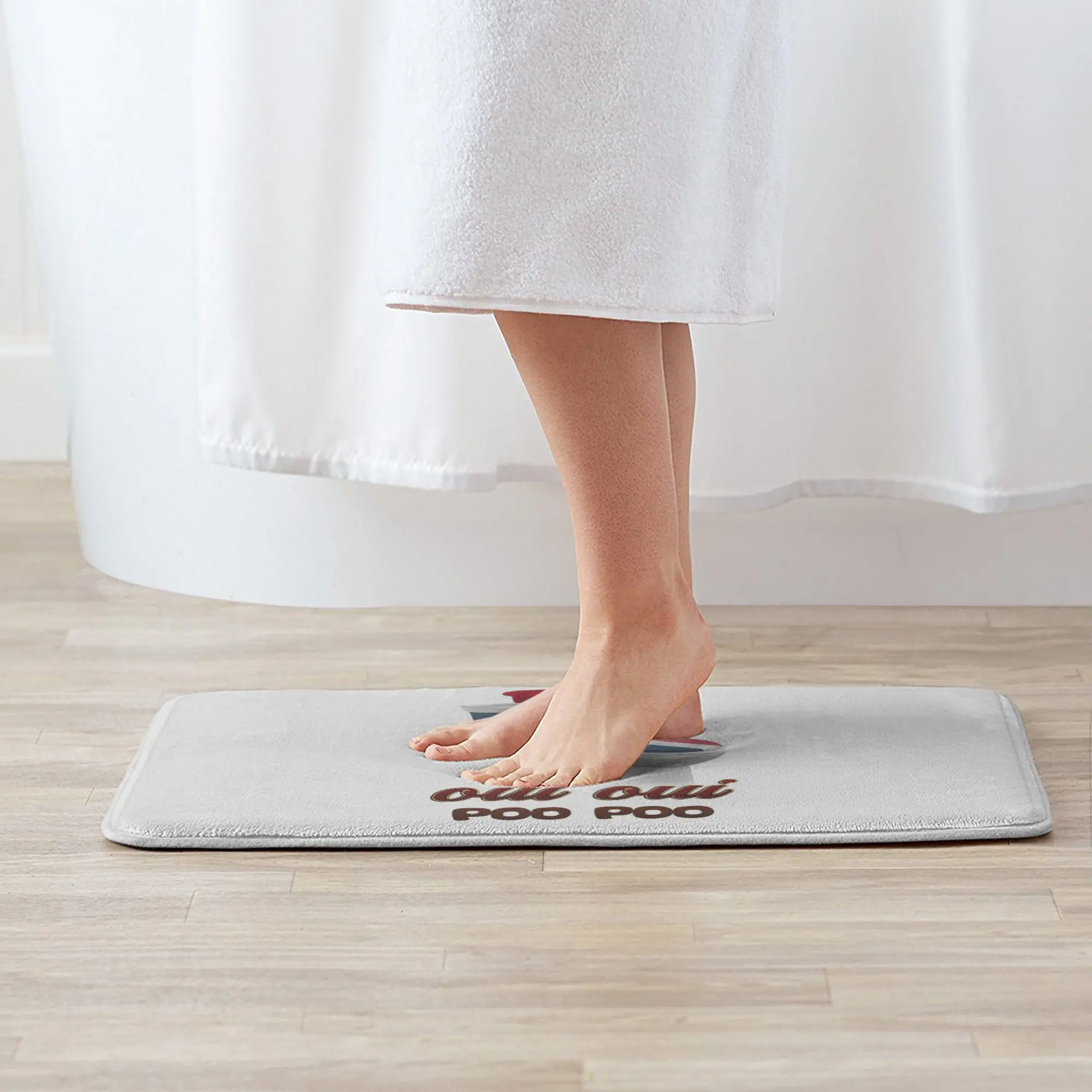 Oui Ouioo poo الفرنسية المرحاض المضادة للانزلاق ممسحة الكلمة حصيرة مكافحة ارتداء السجاد البساط للمطبخ مدخل المنزل شرفة مسند القدم الحصير #6