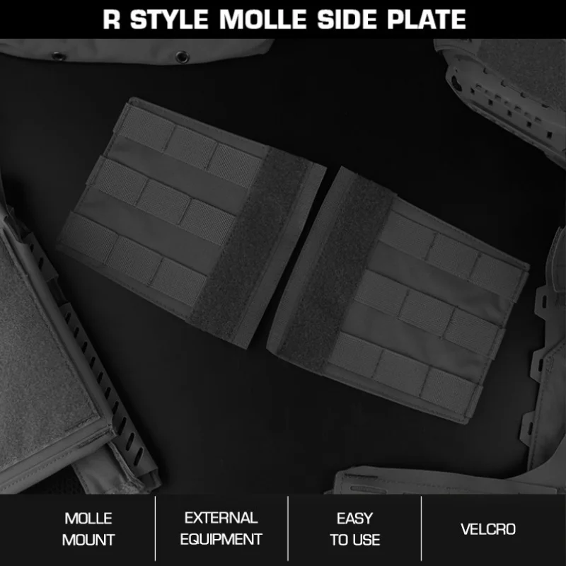 

Low-Profile R-Series Side Plate | MOLLE Covert Duty Gear Platform | Outdoor Equipment Carrier