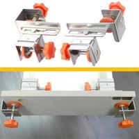 1set Stainless Steel Large Drawer Panel Installation Clip Woodworking Fixing Clamp For Furniture Front Panel Positioning Mount
