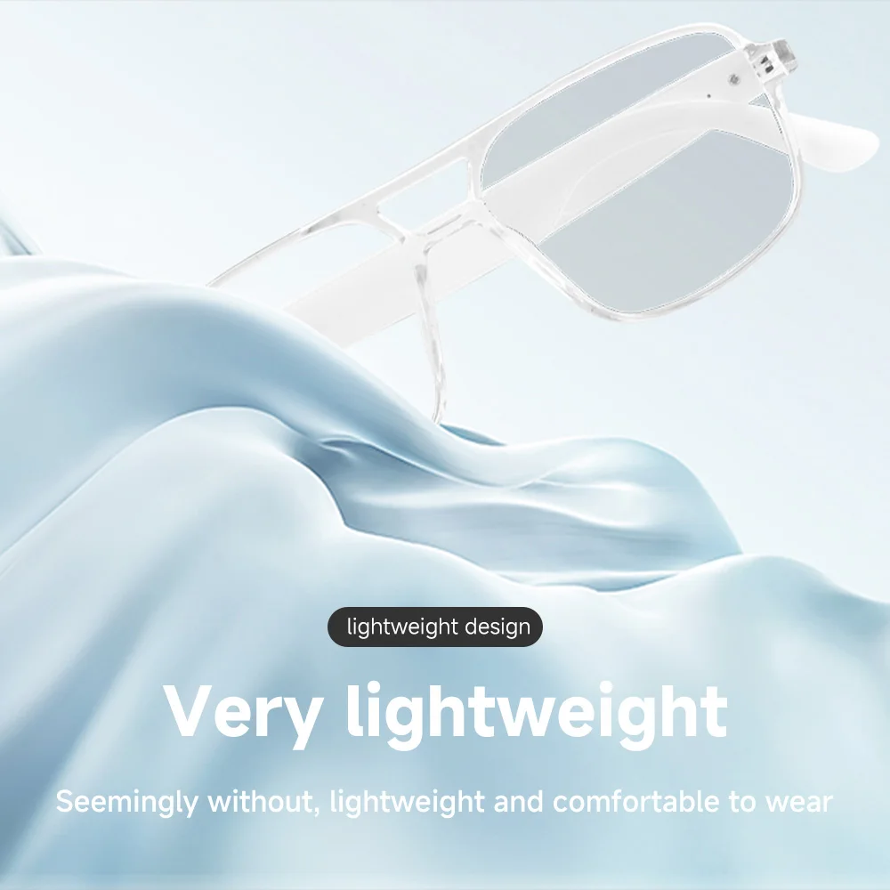 Nuevas gafas de Audio inteligentes GS10, asistente de voz AI, auriculares de música HIFI, lentes para deportes al aire libre con luz azul, gafas de moda para cámara