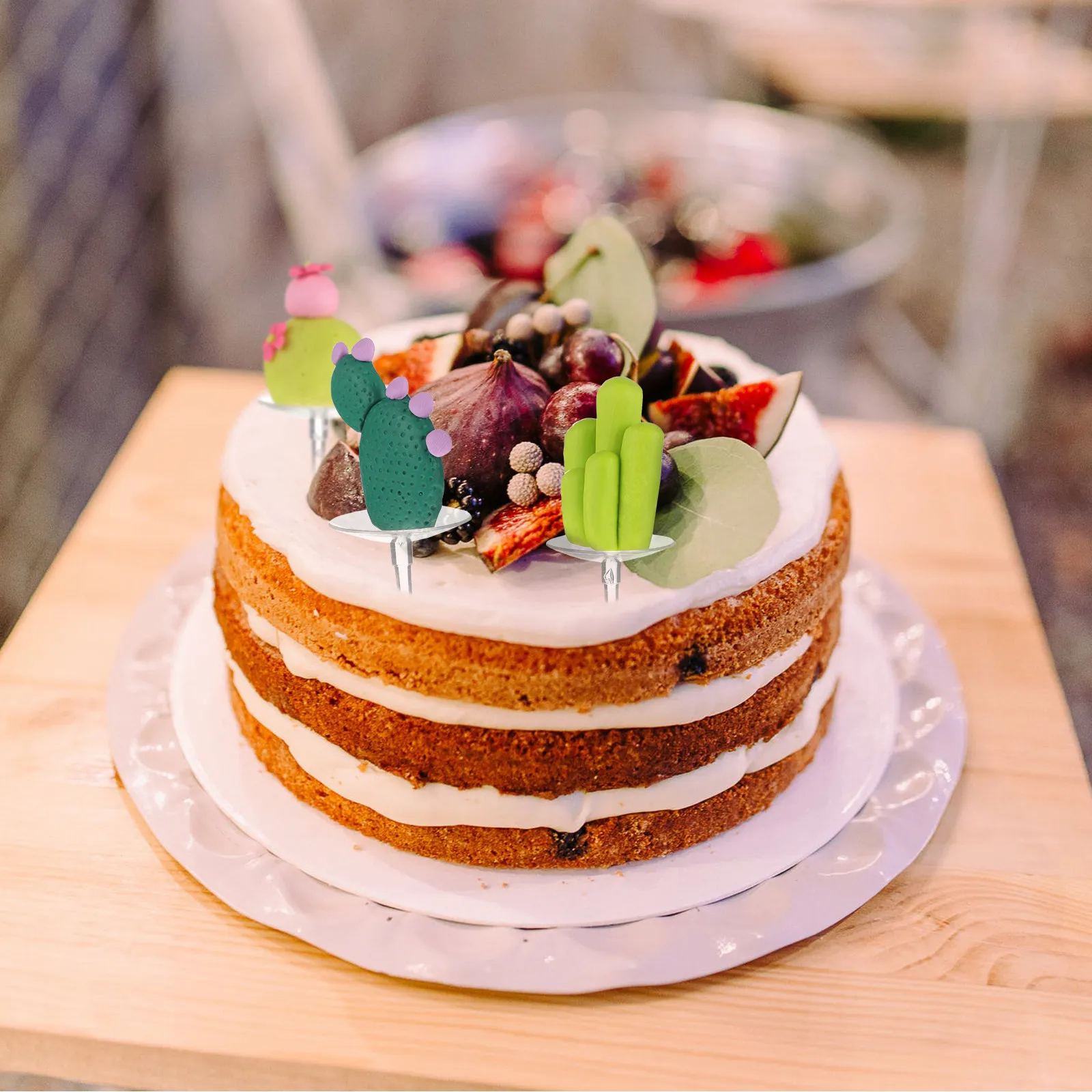 

Набор из 5 украшений для торта в виде кактусов из полимерной глины, декор для десертного стола, аксессуары для вечеринок в гавайском стиле, украшения для дня рождения, праздников и мероприятий