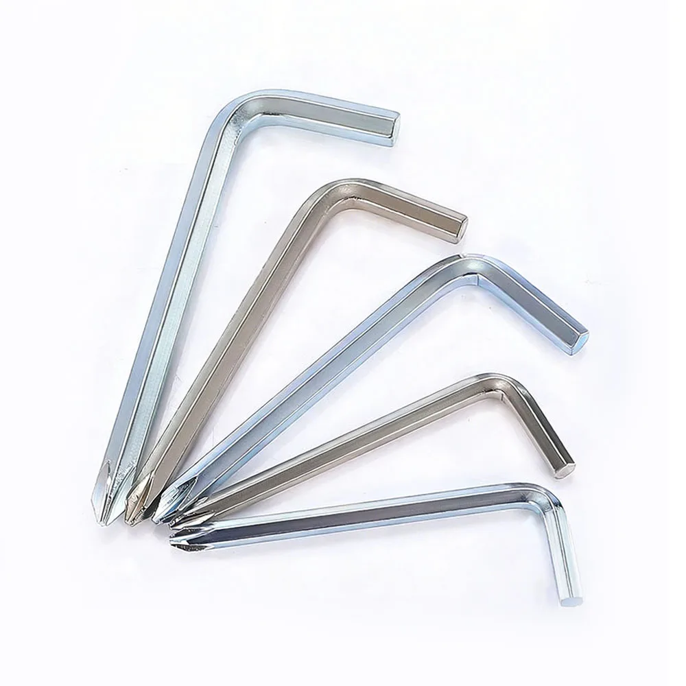 

2-in-1 L-Shaped Phillips Hex Key Wrench Zinc-Plated Multi-Tool Home Improvement Hand Tool