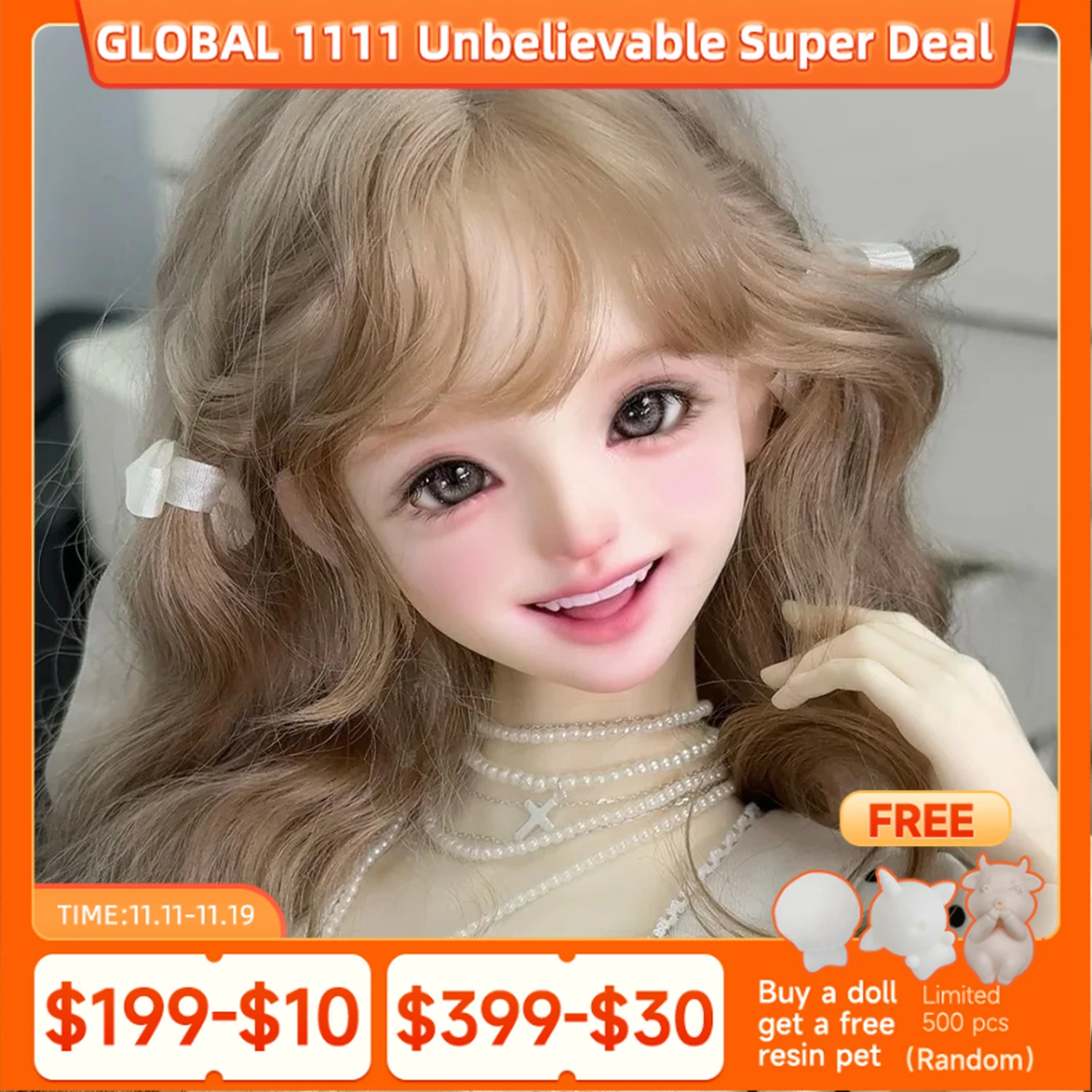 

Кукла Bjd 1/3 XTian в стиле аниме, открывающийся рот, смех, женский SD BJD, выражение головы, нетканое тело, фигурка из смолы