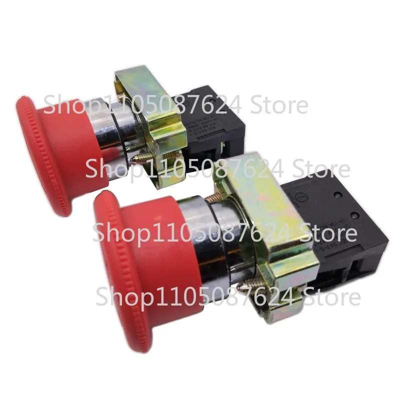 ZZZ 2pcs XB2-BS542 RED Mushroom 1NC Emergency Stop Push-button Switch