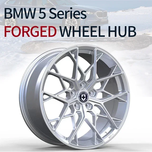 2025 car Rim Forged Wheels Hubwheel Rim Silver Fully Coated Lightweight Wheel Modific Applicable to BMWw 5 Series, 530Li 535 520