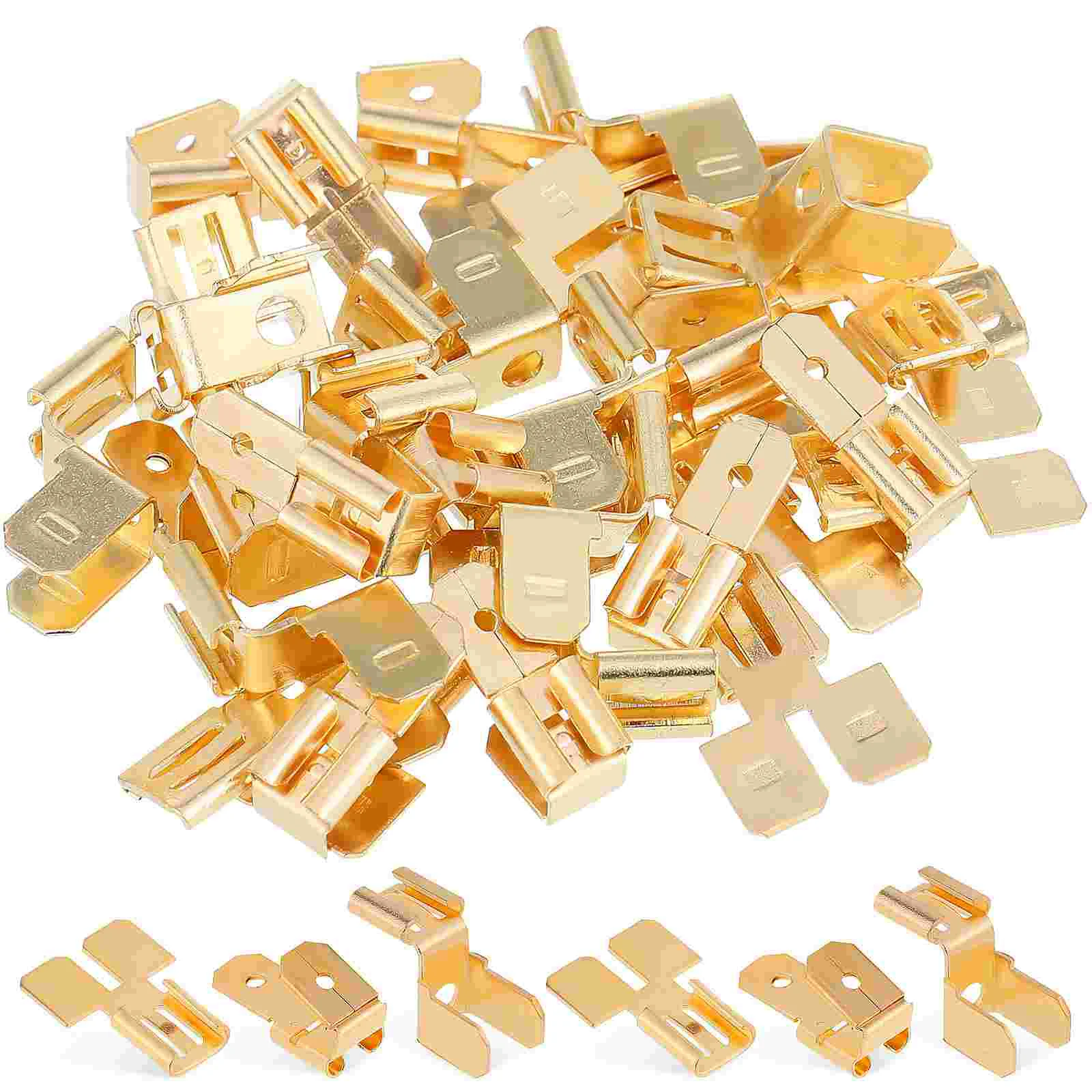 

36 Pcs Connector Chair Disconnected Spade Speaker Wire Terminals Stitching Crimp Electrical Connectors Copper