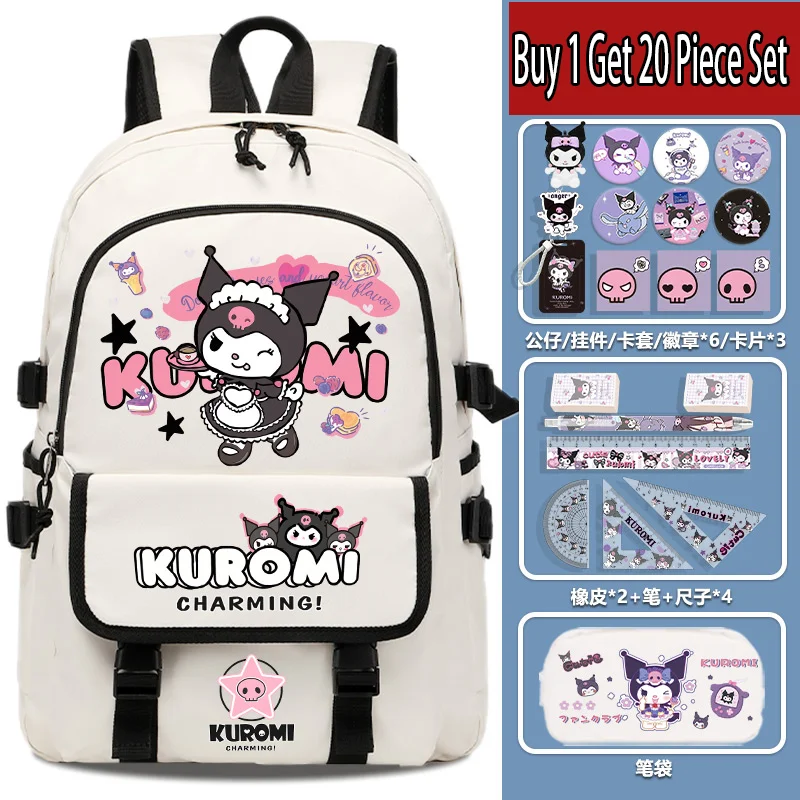 Sanrio Backpack Croomy Girls Cute School Backpack for Teens, Large Capacity, Lightweight, Back to School Backpack