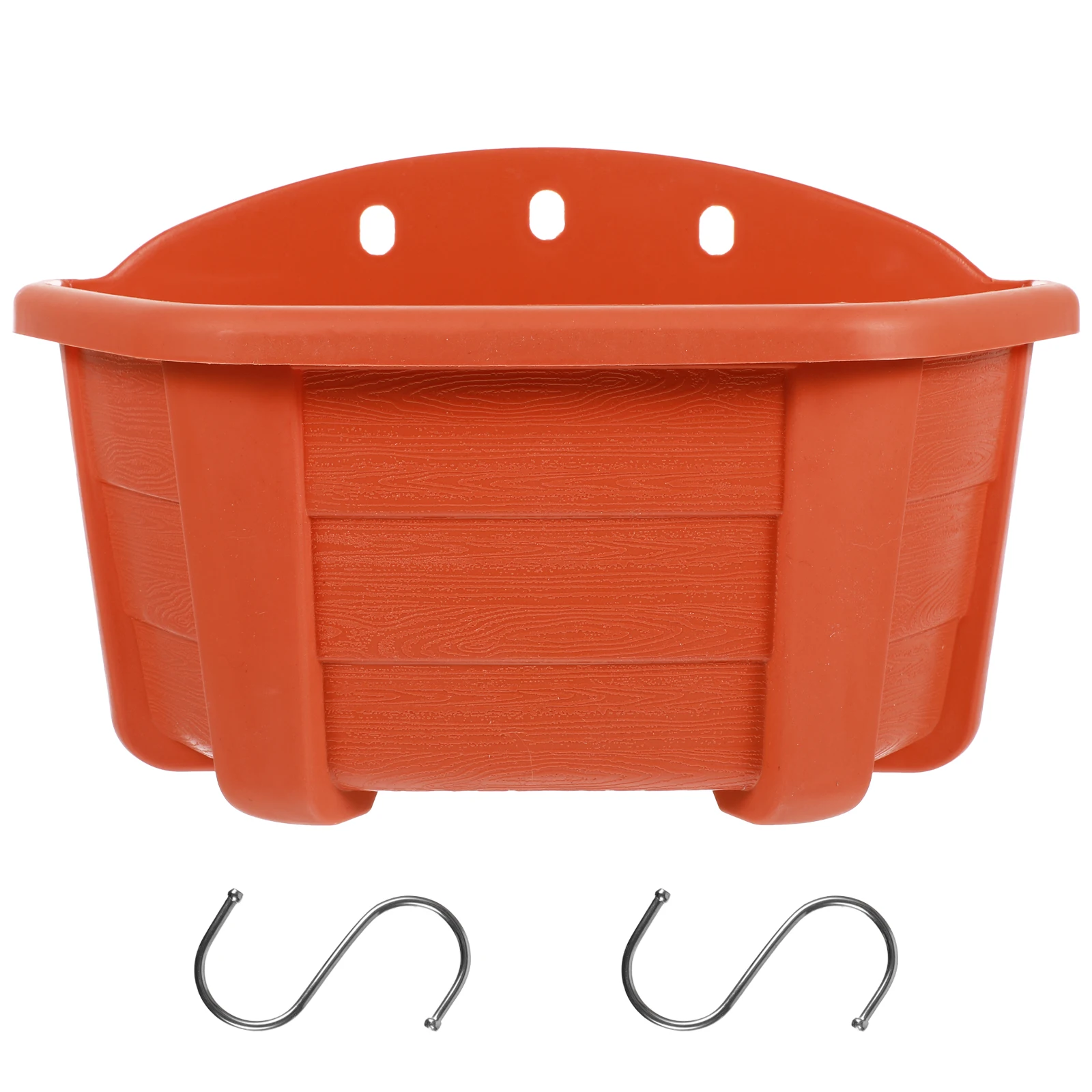 

Semi Circular Flower Pot Durable Plastic Wall Fence Cactus Planter Indoor Hanging Vertical Small Space Saver Plant Holder Bucket