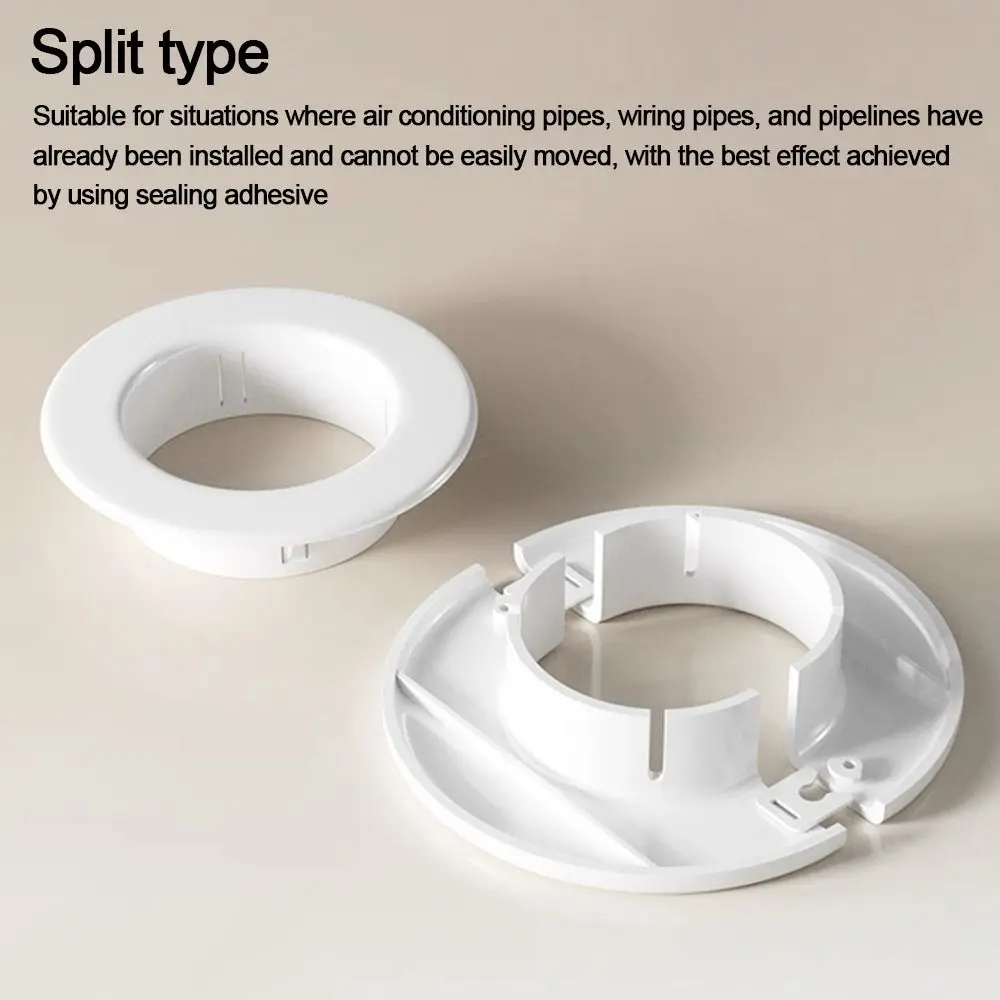 New Plastic Air Conditioning Pipes Cover Split Type White Wall Decorative Cover Hole Cover Plug Cable Entry