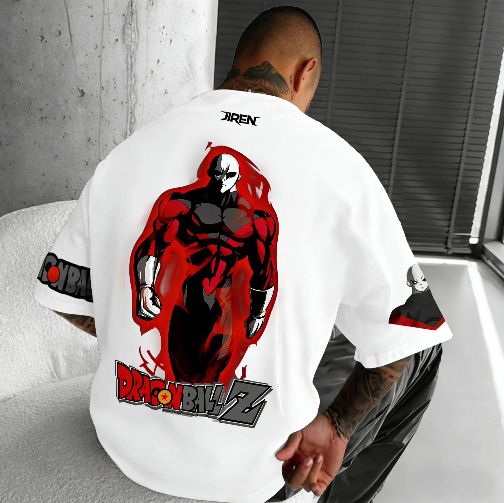 

Новая летняя мужская спортивная свободная и дышащая хлопковая футболка с круглым вырезом и короткими рукавами Dragon Ball Anime Goku Bandai 2026, летняя