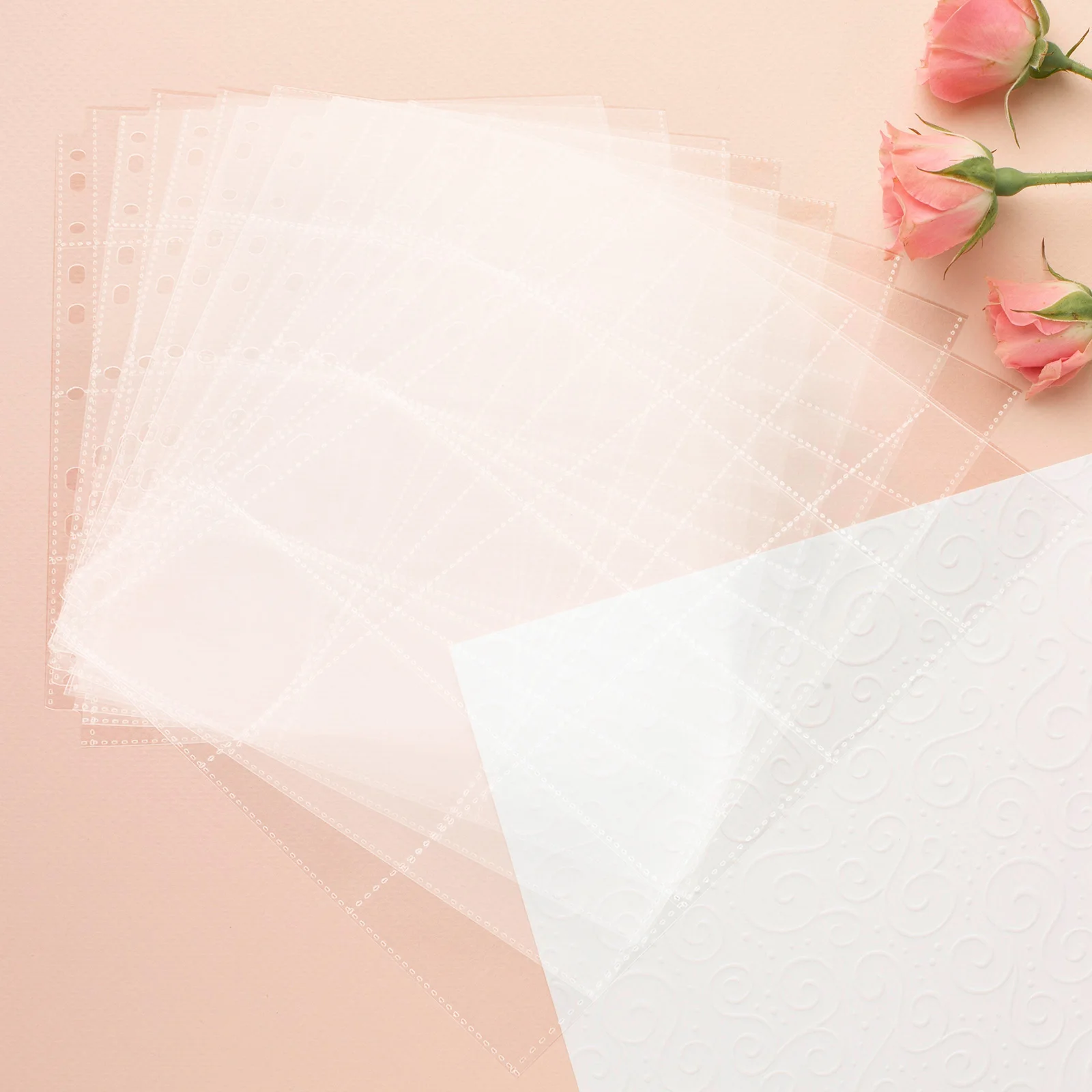 10 pcs Badge Collection Album Pages Multifunctional Stamp Album Sheets Strong Pp Material Portable Badge Storage Clear Sleeves