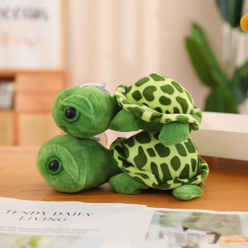 Super Kawaii Green Big Eyes Tartaruga Recheada Mini Turtle Toy para Crianças, Brinquedo de Pelúcia Animal, Presente Menina, Bebê Bonito, Quente, 20 cm, 25cm, 2023